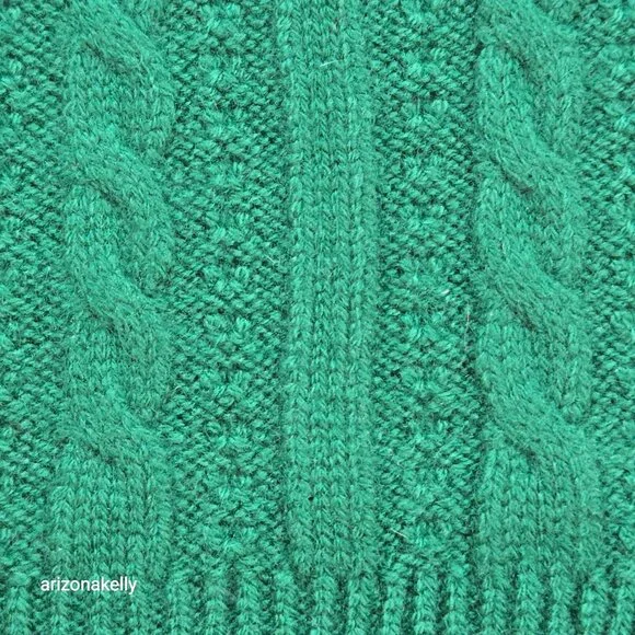 NWOT Pendleton Cashmere Cable Knit Scarf Green - Picture 10 of 13